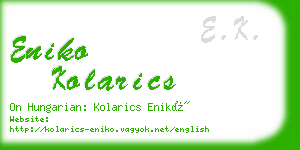 eniko kolarics business card